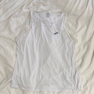 Brooks White Super Light Tank Top